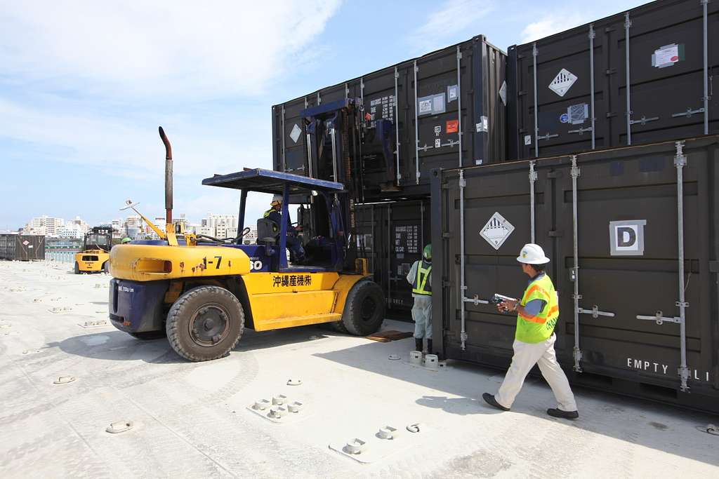 a forklift operator operating a forklift